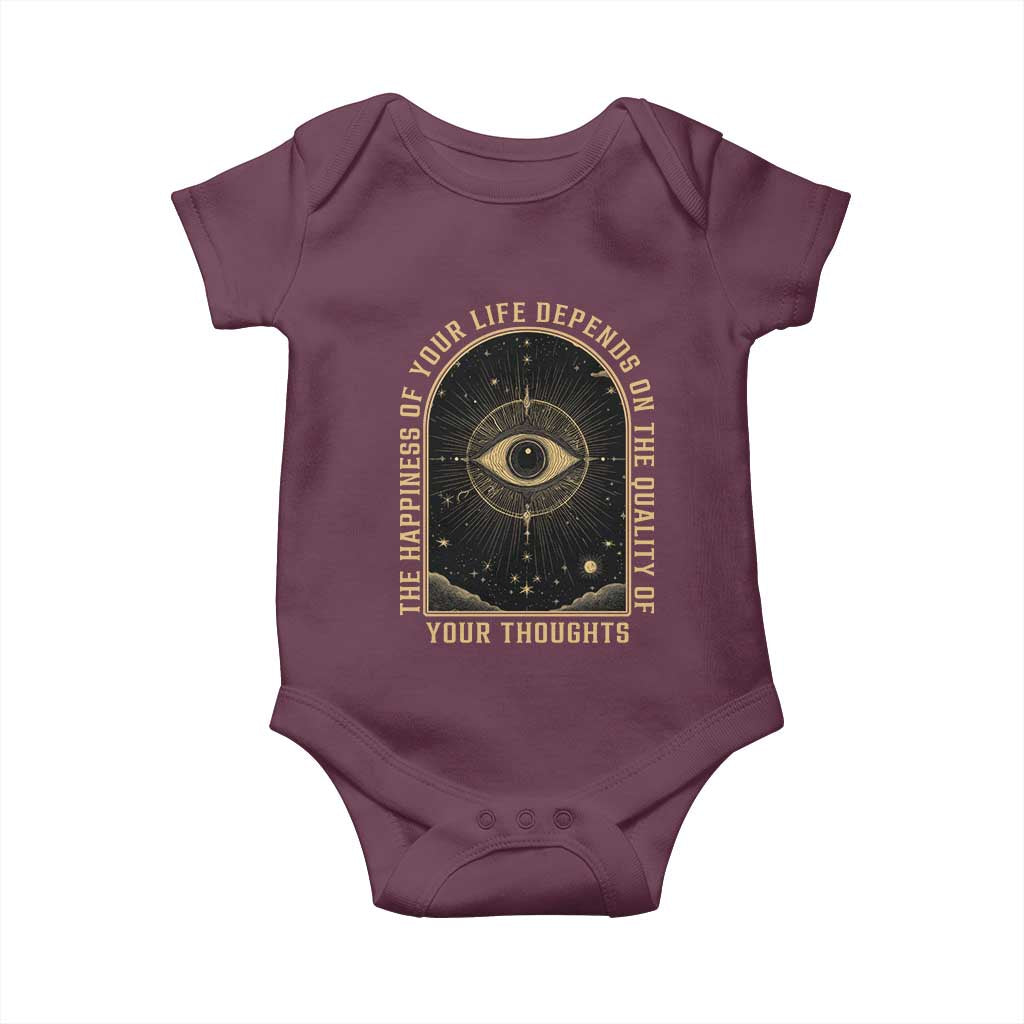 Marcus Aurelius Stoic Philosophy Baby Onesie The Happiness Of Your Life Depends On The Quality Of Your Thoughts