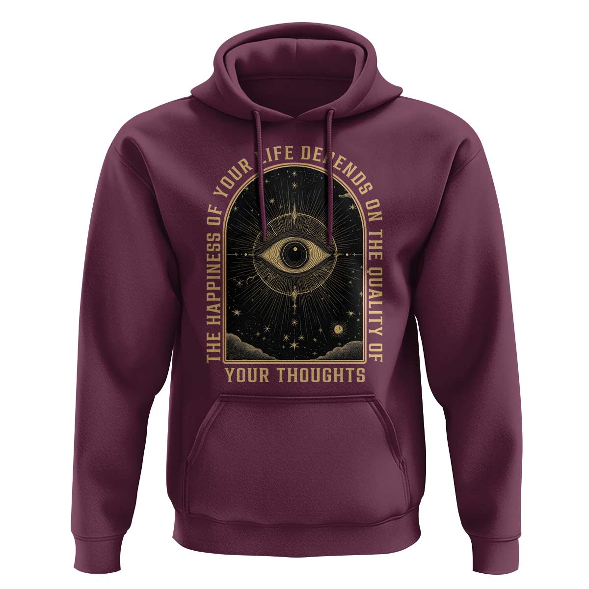 Marcus Aurelius Stoic Philosophy Hoodie The Happiness Of Your Life Depends On The Quality Of Your Thoughts