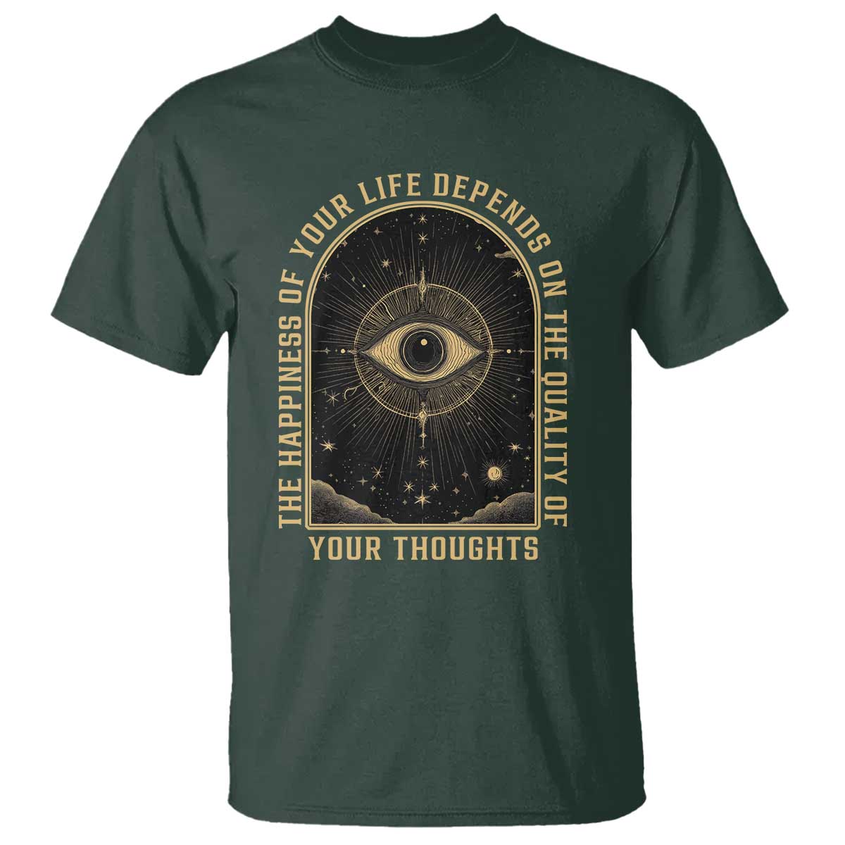 Marcus Aurelius Stoic Philosophy T Shirt The Happiness Of Your Life Depends On The Quality Of Your Thoughts
