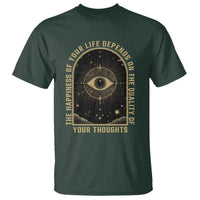 Marcus Aurelius Stoic Philosophy T Shirt The Happiness Of Your Life Depends On The Quality Of Your Thoughts