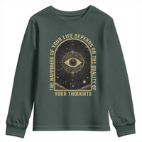Marcus Aurelius Stoic Philosophy Youth Sweatshirt The Happiness Of Your Life Depends On The Quality Of Your Thoughts