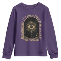 Marcus Aurelius Stoic Philosophy Youth Sweatshirt The Happiness Of Your Life Depends On The Quality Of Your Thoughts