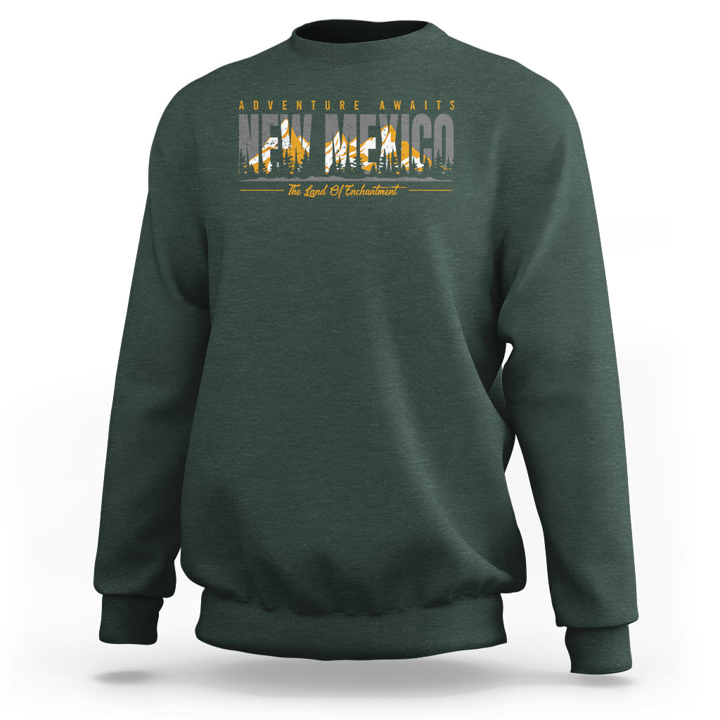 New Mexico Sweatshirt Adventure Awaits The Land Of Enchantment USA Outdoor - Wonder Print Shop