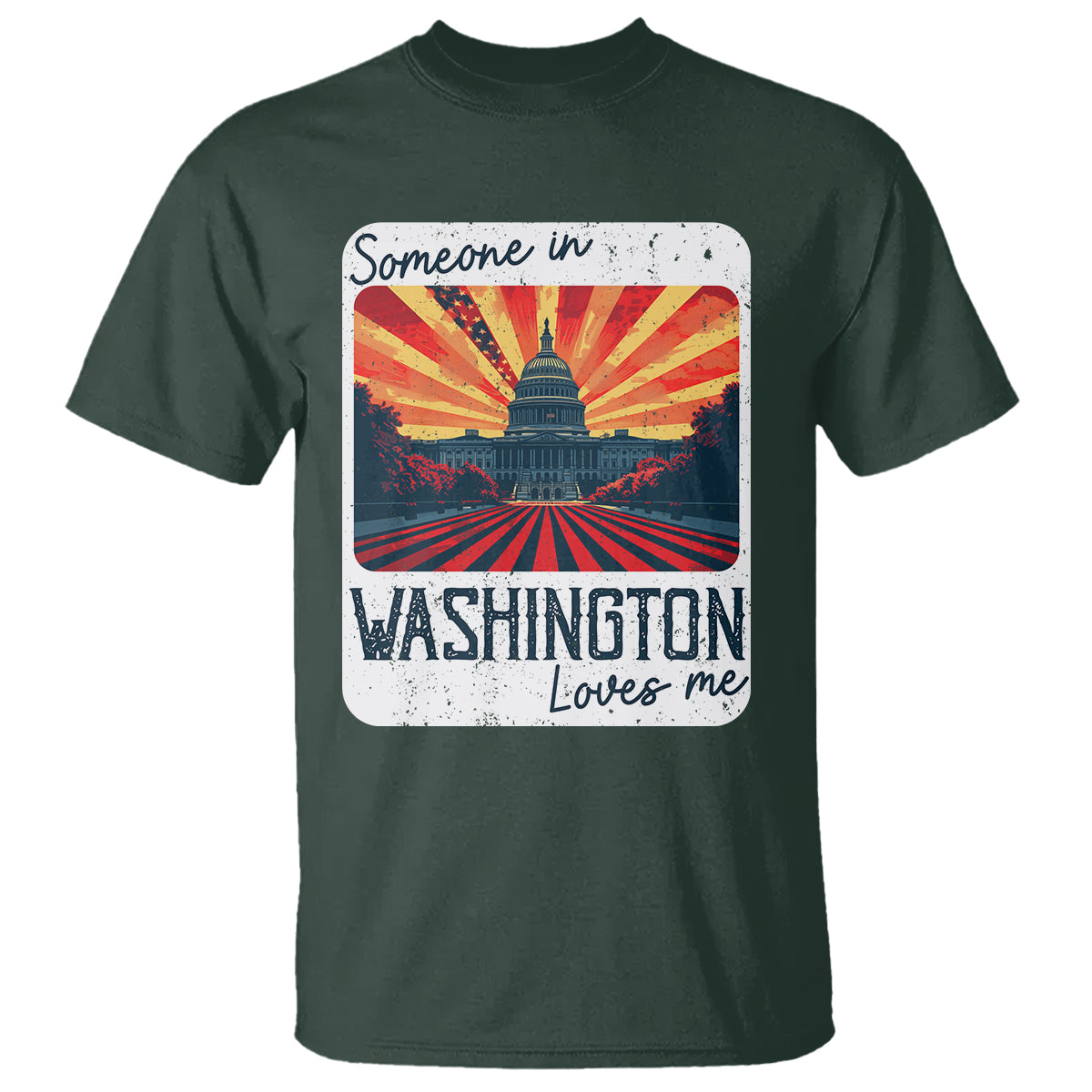 Someone In Washington Loves Me T Shirt U.S. Capitol Building DC - Wonder Print Shop