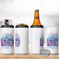 Washington DC Lover 4 in 1 Can Cooler Tumbler Cherry Blossom