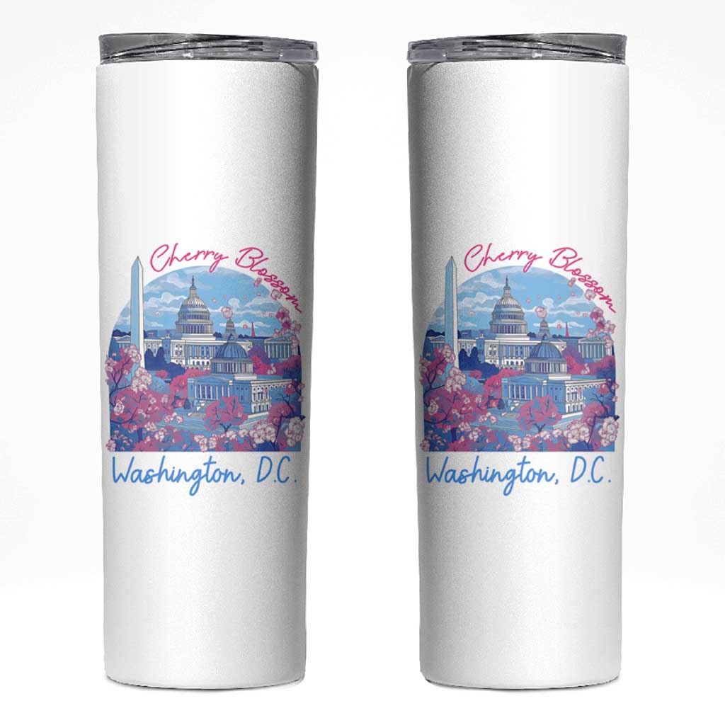 Washington DC Lover Skinny Tumbler Cherry Blossom