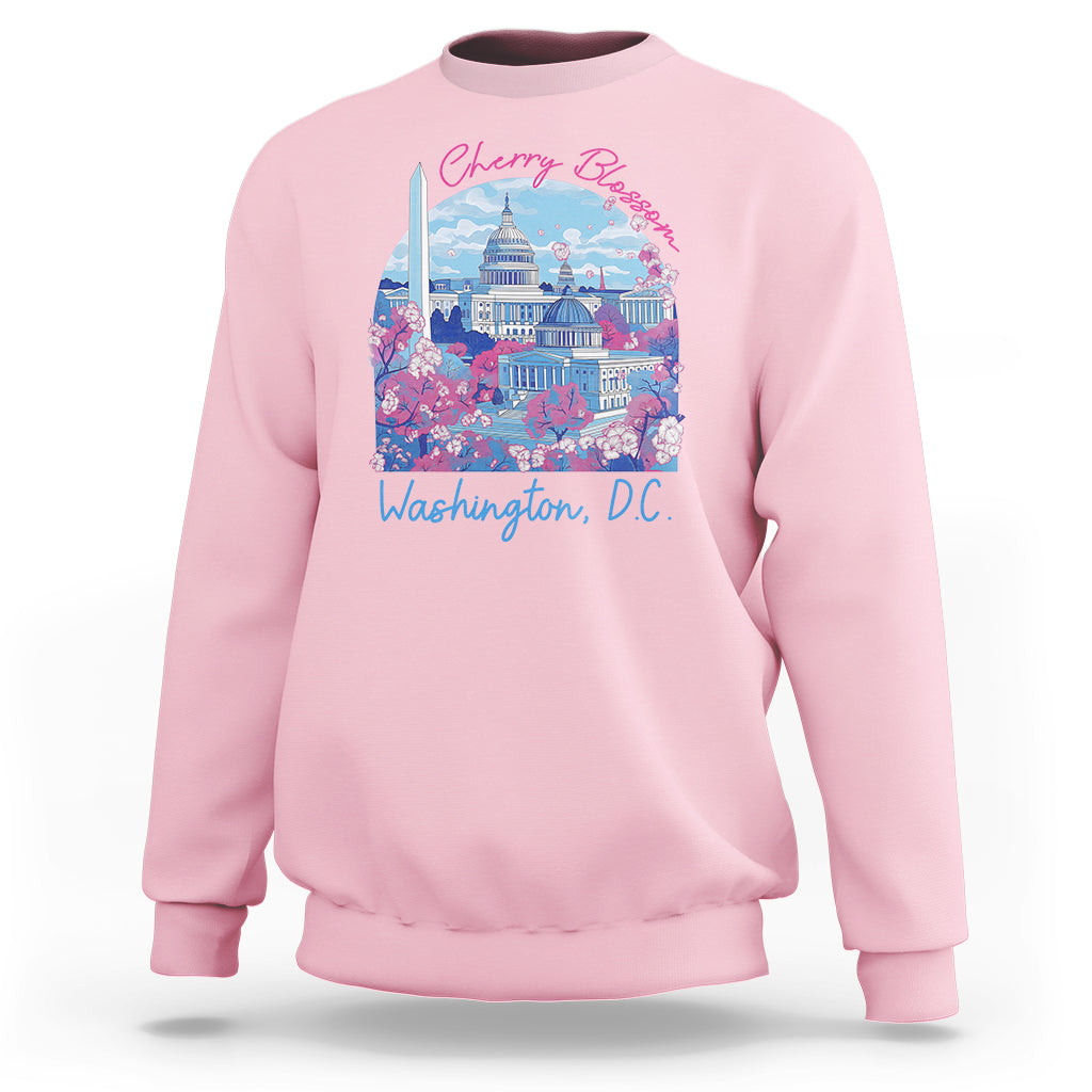 Washington DC Lover Cherry Blossom Sweatshirt - Wonder Print Shop