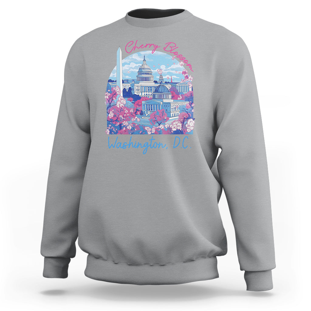 Washington DC Lover Cherry Blossom Sweatshirt - Wonder Print Shop