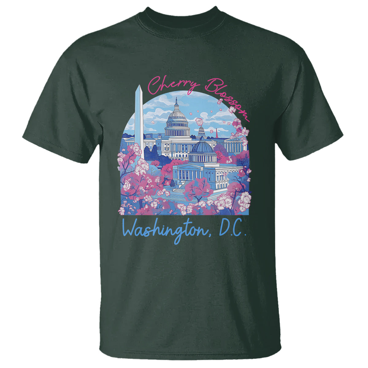 Washington DC Lover Cherry Blossom T Shirt - Wonder Print Shop