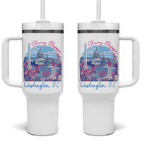 Washington DC Lover Tumbler With Handle Cherry Blossom