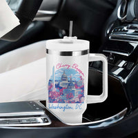 Washington DC Lover Tumbler With Handle Cherry Blossom