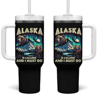 Alaska Is Calling And I Must Go Aurora Beer Home Tumbler With Handle