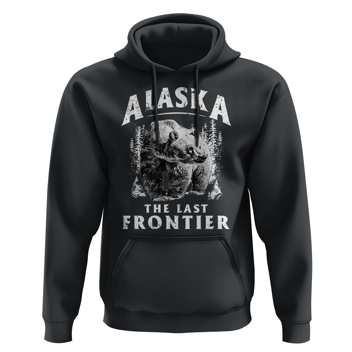 Alaska Hoodie The Last Frontier Vintage Bear Home - Wonder Print Shop