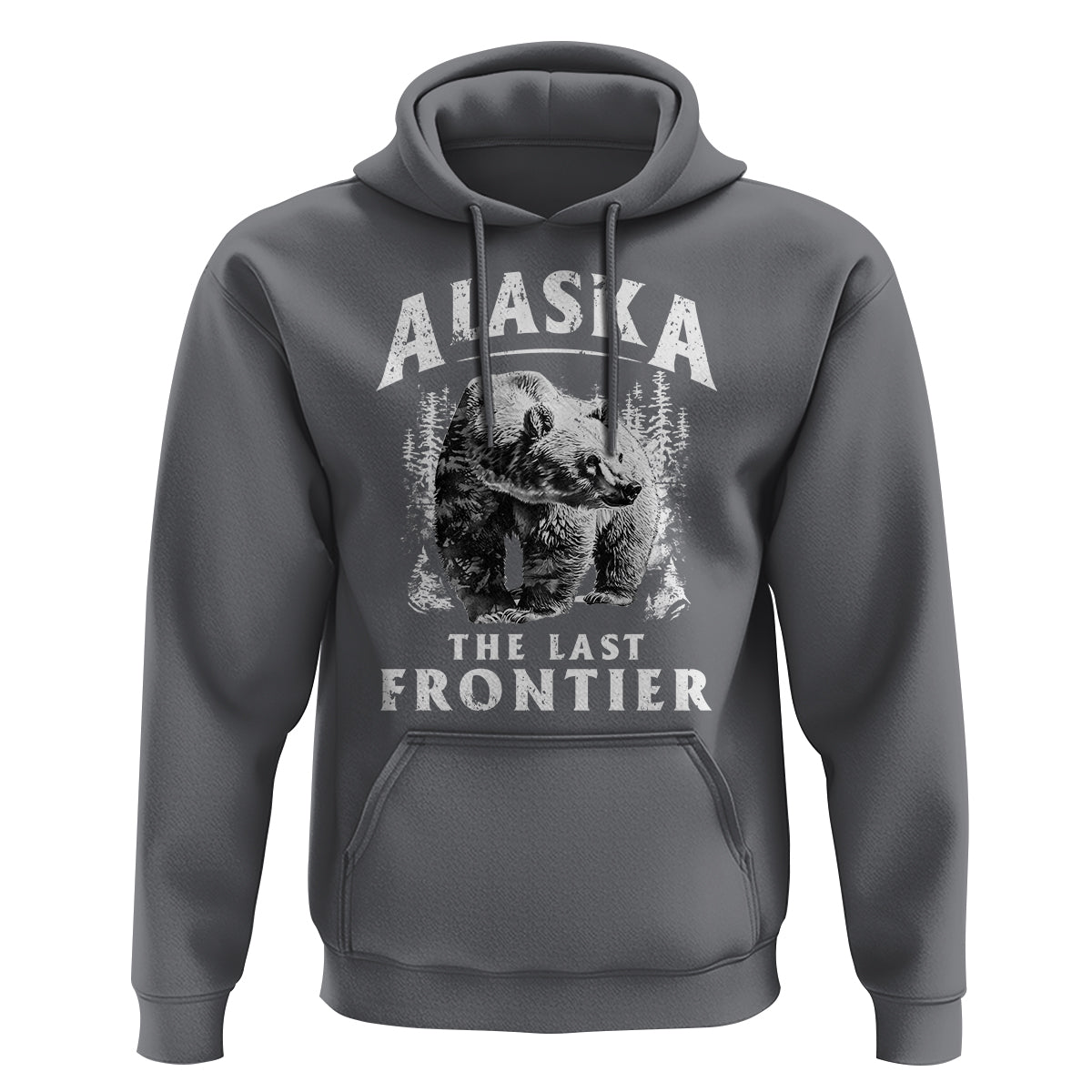 Alaska Hoodie The Last Frontier Vintage Bear Home - Wonder Print Shop