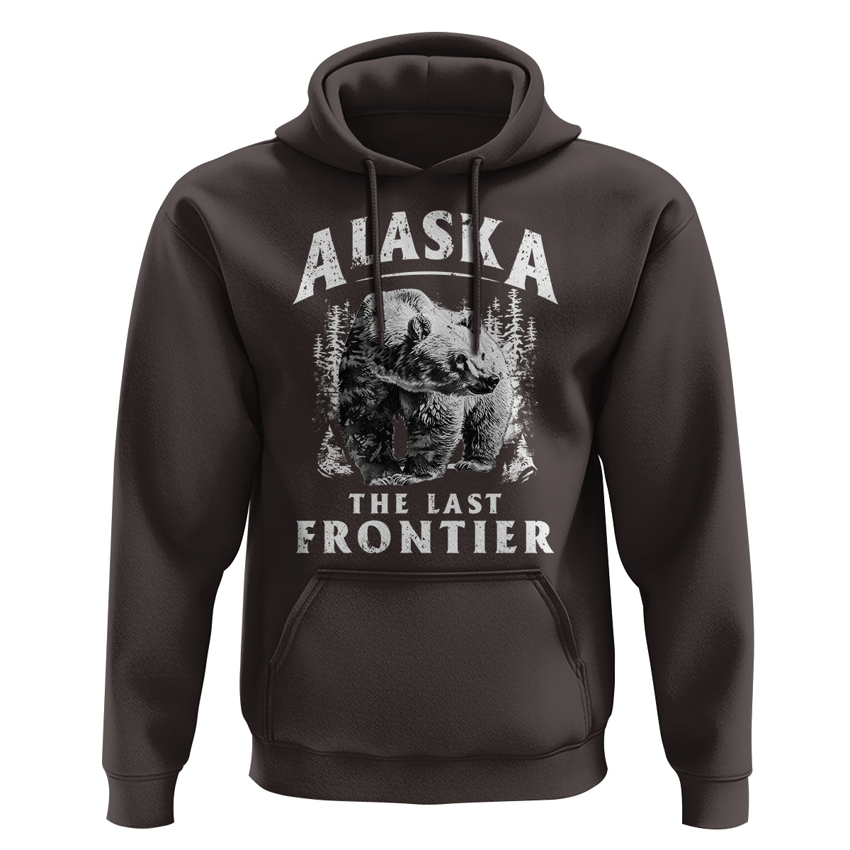 Alaska Hoodie The Last Frontier Vintage Bear Home - Wonder Print Shop