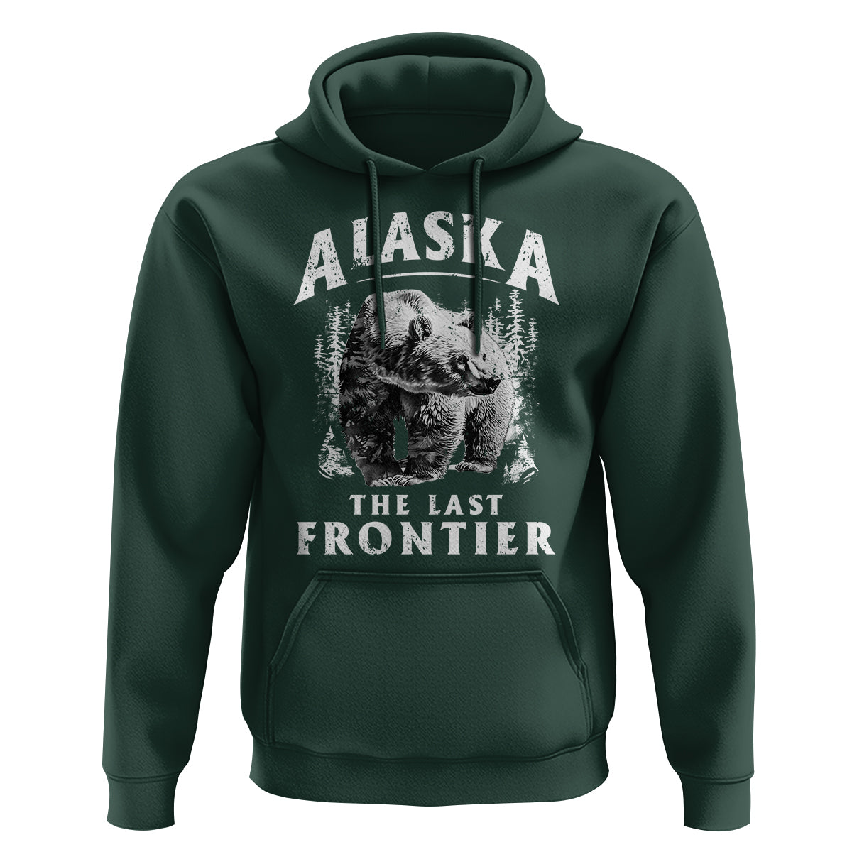 Alaska Hoodie The Last Frontier Vintage Bear Home - Wonder Print Shop