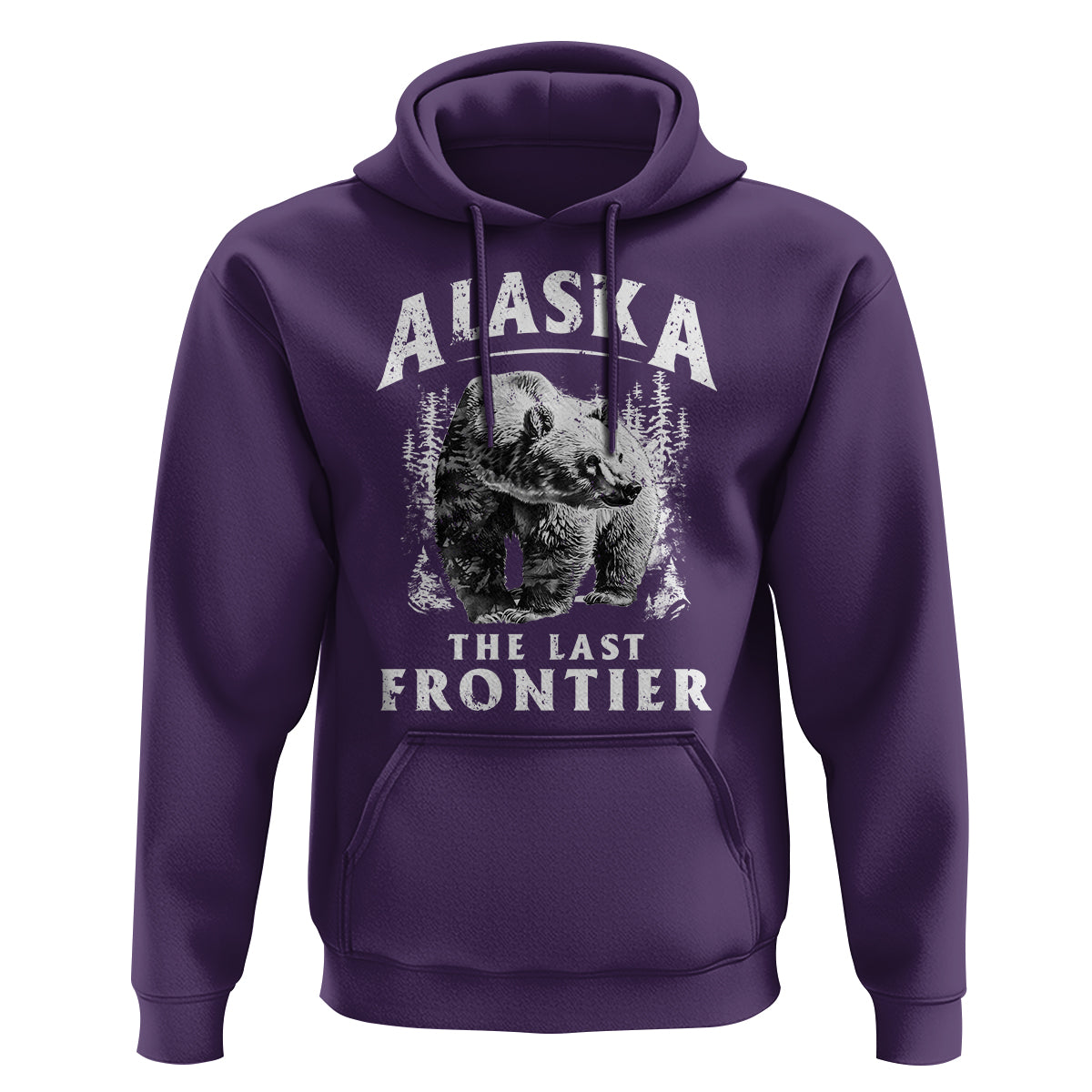 Alaska Hoodie The Last Frontier Vintage Bear Home - Wonder Print Shop