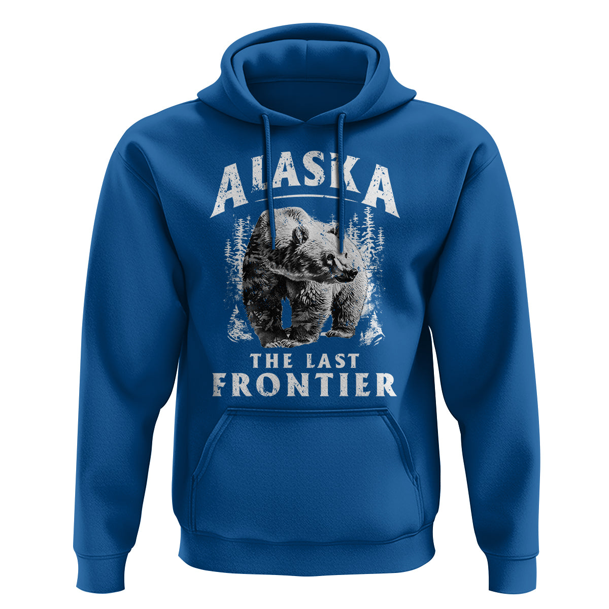 Alaska Hoodie The Last Frontier Vintage Bear Home - Wonder Print Shop