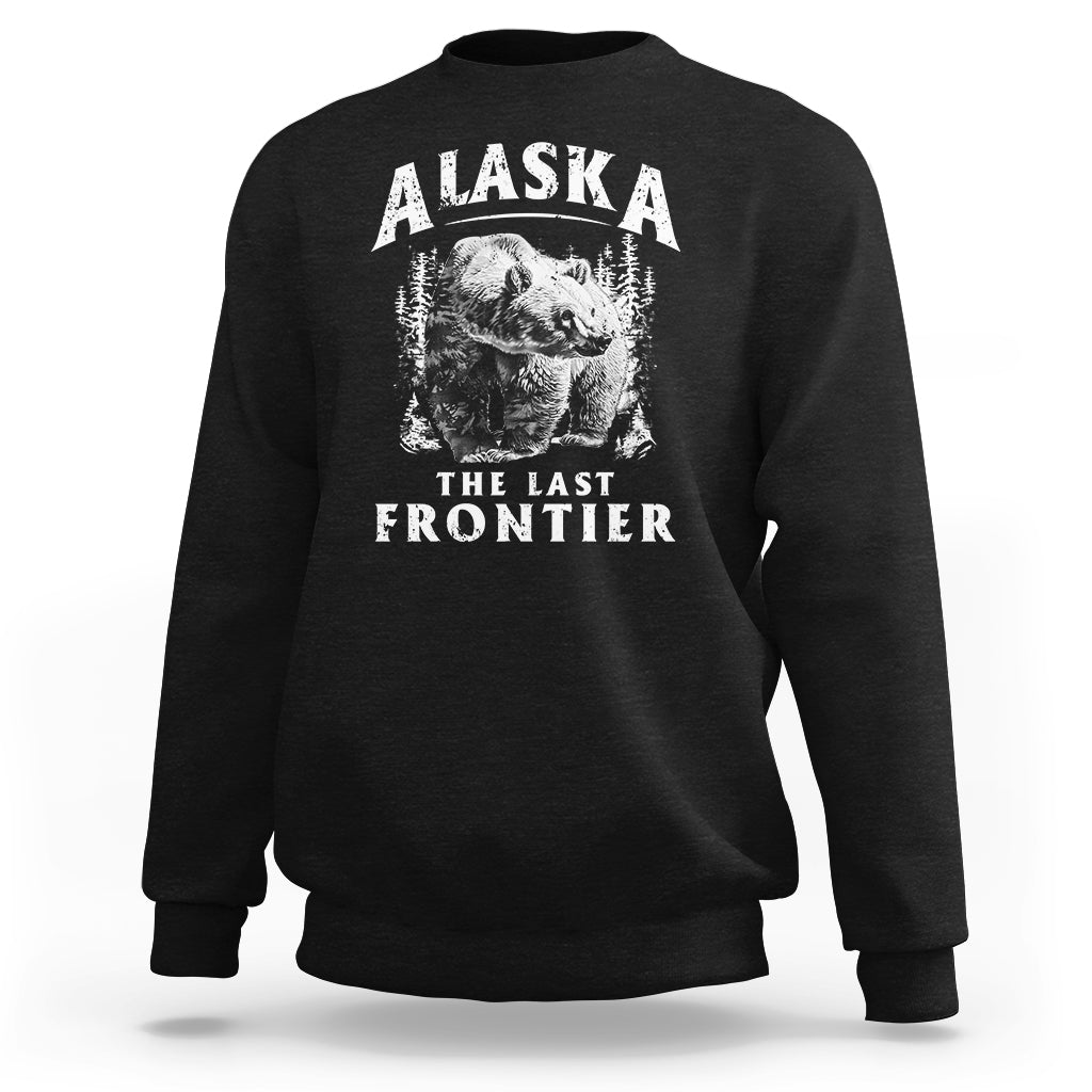 Alaska Sweatshirt The Last Frontier Vintage Bear Home - Wonder Print Shop