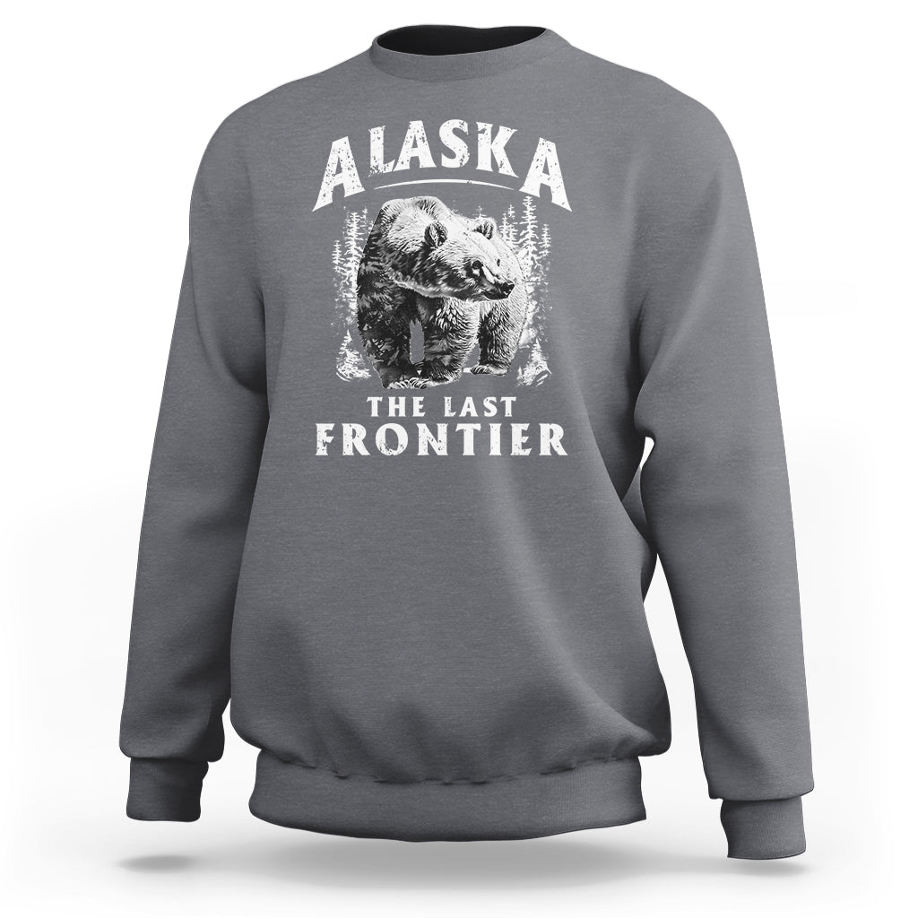 Alaska Sweatshirt The Last Frontier Vintage Bear Home - Wonder Print Shop