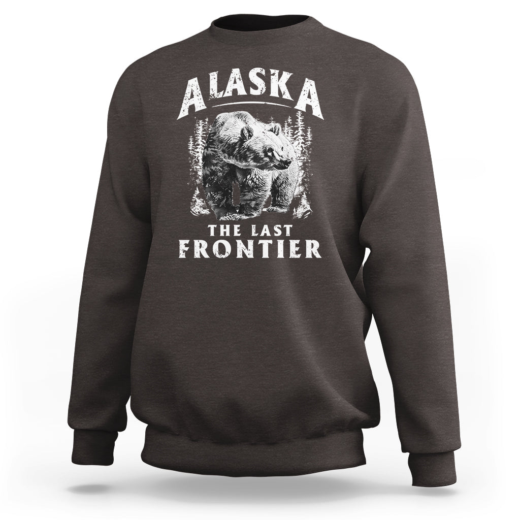 Alaska Sweatshirt The Last Frontier Vintage Bear Home - Wonder Print Shop