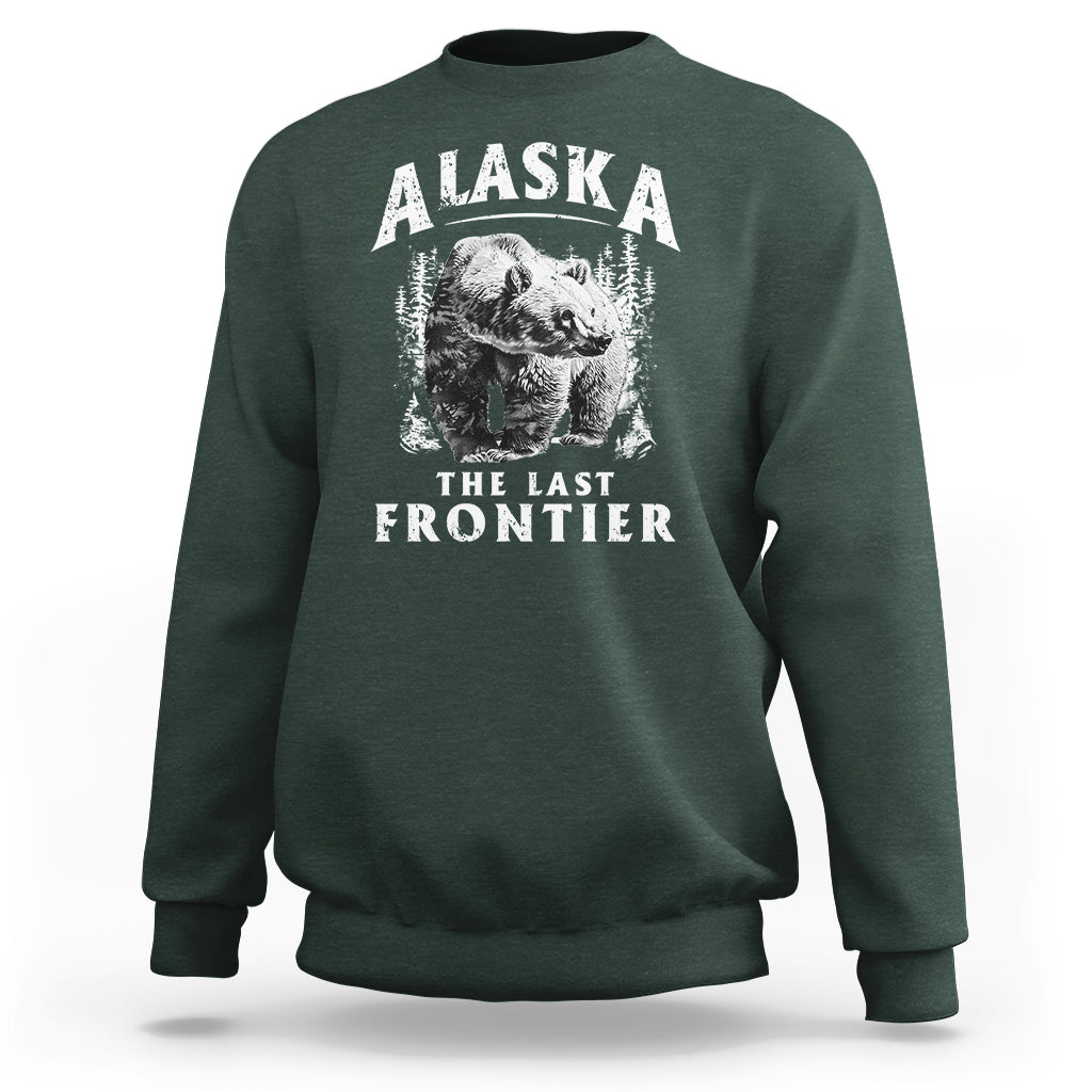 Alaska Sweatshirt The Last Frontier Vintage Bear Home - Wonder Print Shop