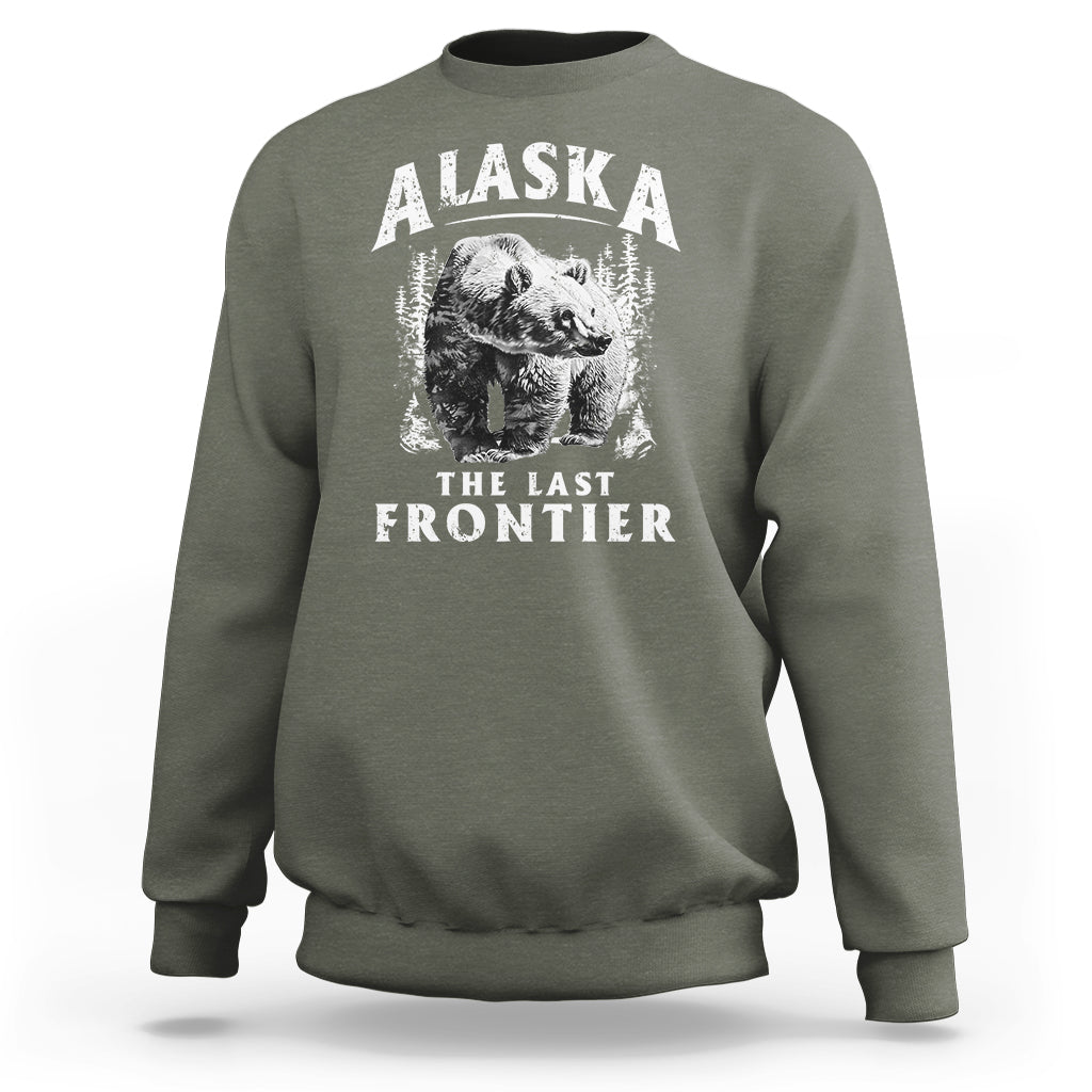 Alaska Sweatshirt The Last Frontier Vintage Bear Home - Wonder Print Shop