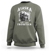 Alaska Sweatshirt The Last Frontier Vintage Bear Home - Wonder Print Shop