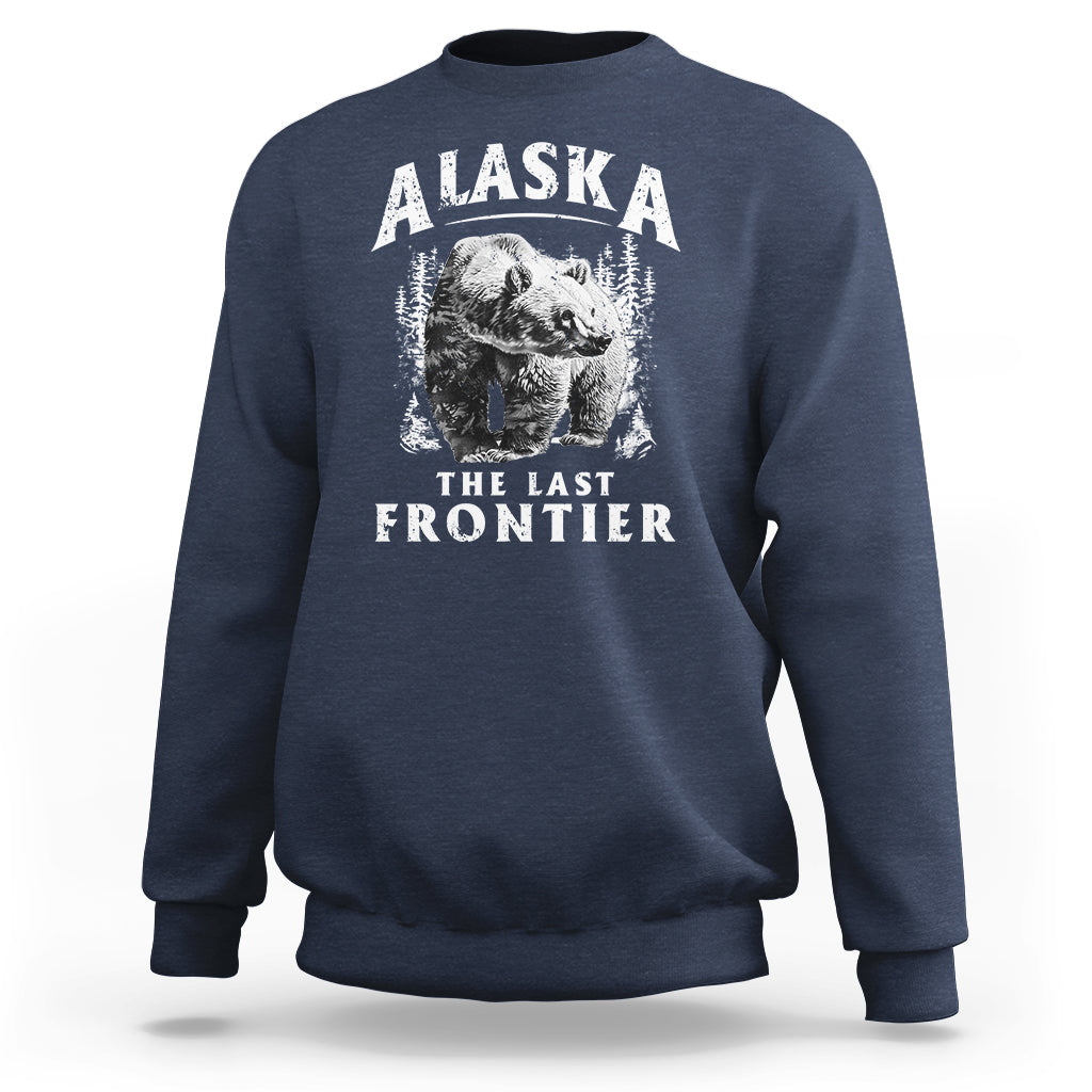 Alaska Sweatshirt The Last Frontier Vintage Bear Home - Wonder Print Shop