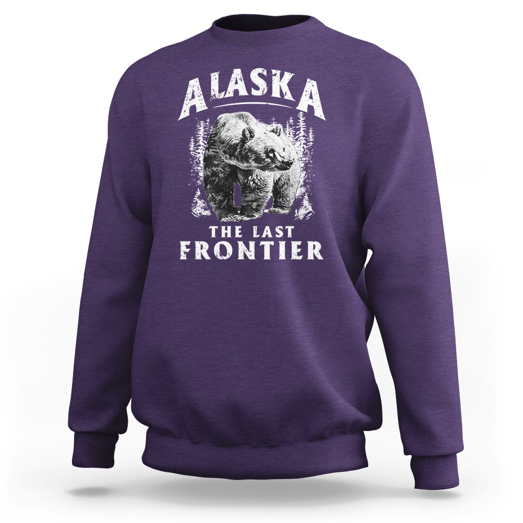 Alaska Sweatshirt The Last Frontier Vintage Bear Home - Wonder Print Shop