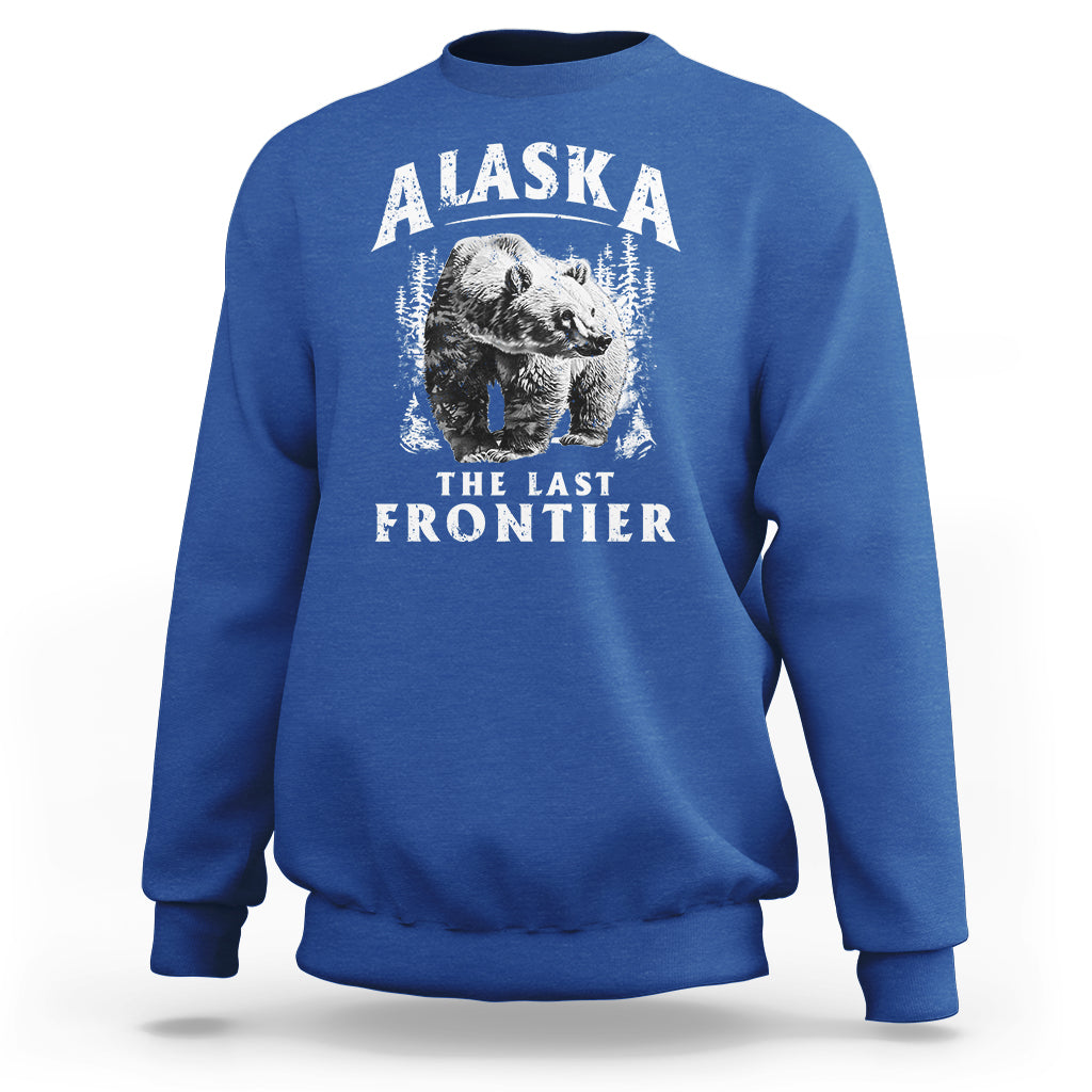 Alaska Sweatshirt The Last Frontier Vintage Bear Home - Wonder Print Shop