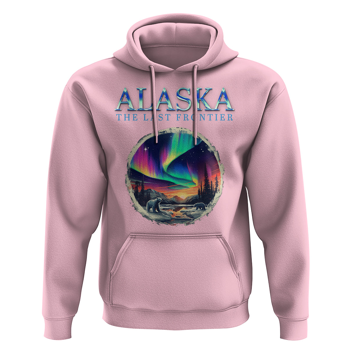 Alaska Aurora Hoodie The Last Frontier Polar Bear - Wonder Print Shop