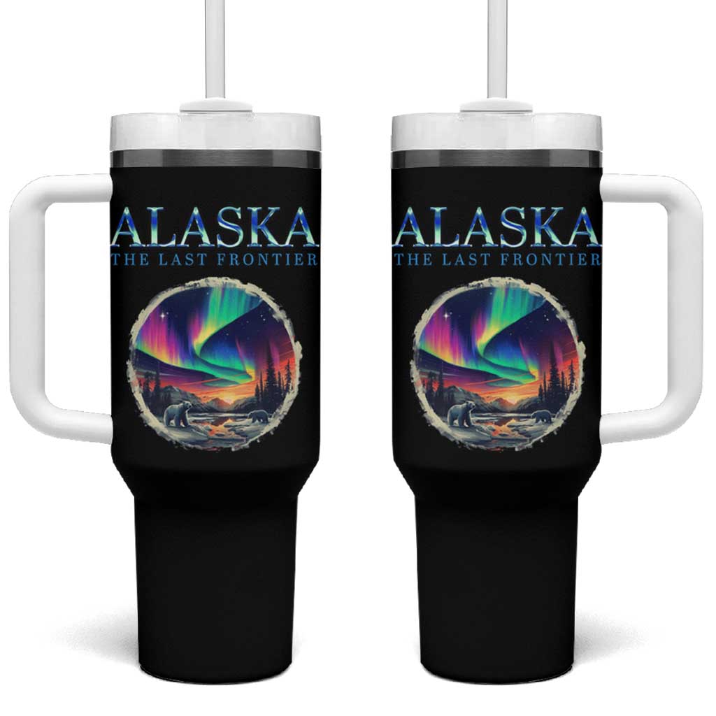Alaska Aurora Tumbler With Handle The Last Frontier Polar Bear