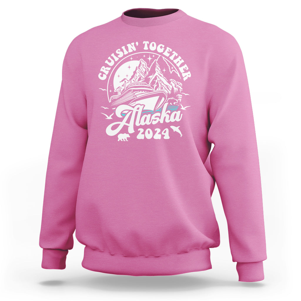 Cruisin' Together Alaska 2024 Cruise Trip Sweatshirt - Wonder Print Shop