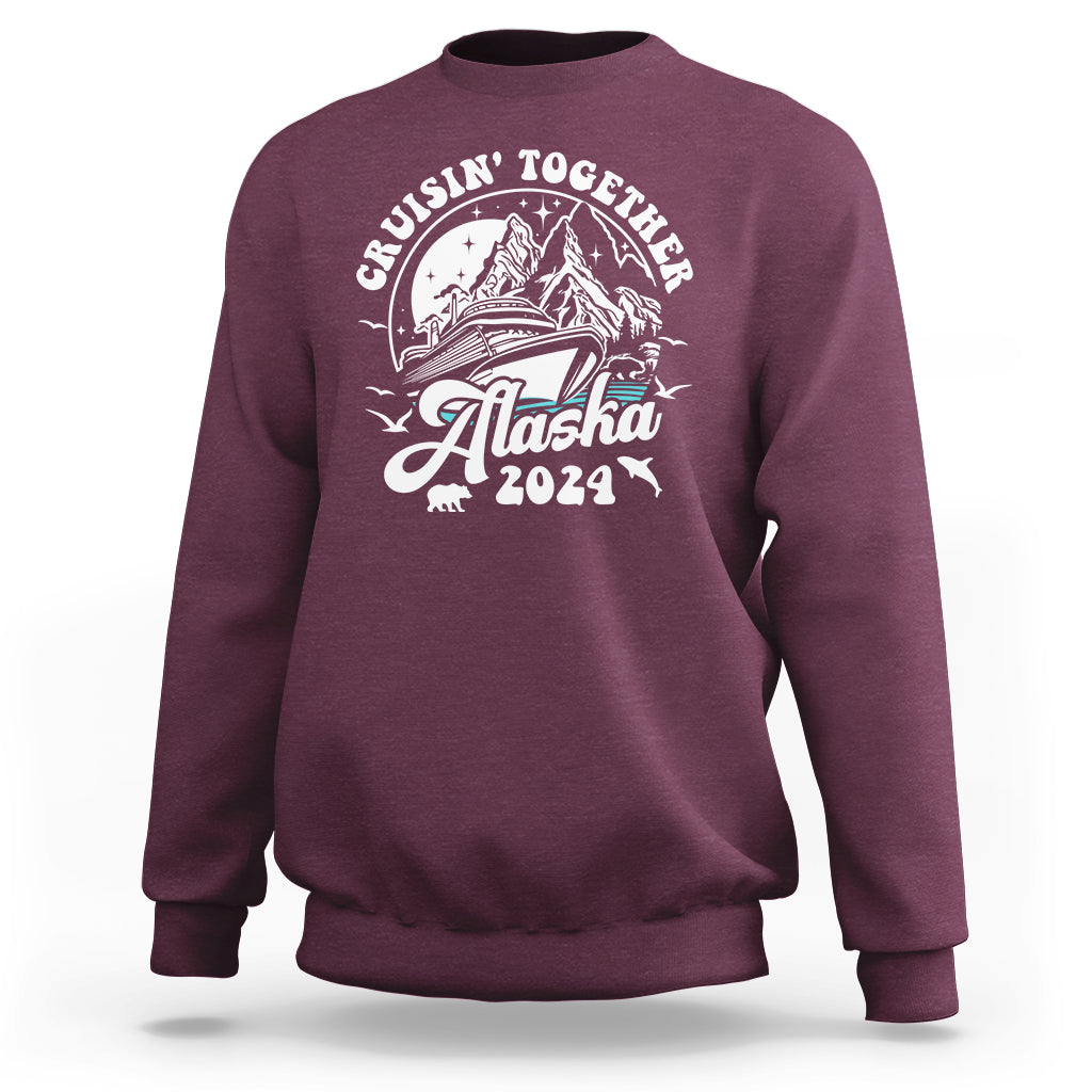 Cruisin' Together Alaska 2024 Cruise Trip Sweatshirt - Wonder Print Shop