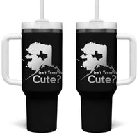 Funny Alaska Tumbler With Handle Isn't Texas Cute