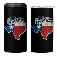 Texas Home State Map Distressed Flag 4 in 1 Can Cooler Tumbler