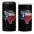 Texas Home State Map Distressed Flag 4 in 1 Can Cooler Tumbler