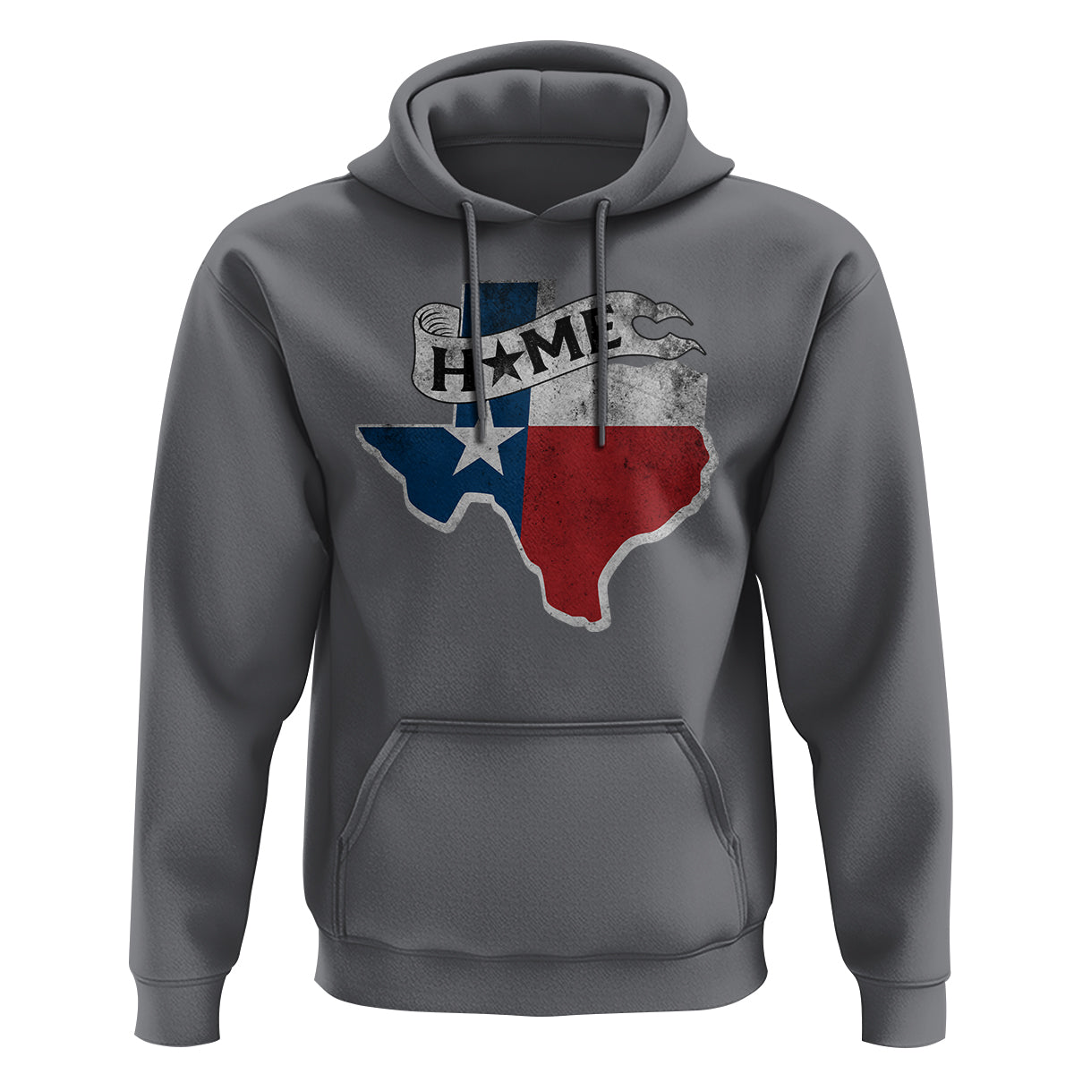 Texas Home State Map Distressed Flag Hoodie - Wonder Print Shop