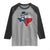 Texas Home State Map Distressed Flag Raglan Shirt