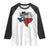 Texas Home State Map Distressed Flag Raglan Shirt