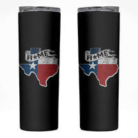 Texas Home State Map Distressed Flag Skinny Tumbler