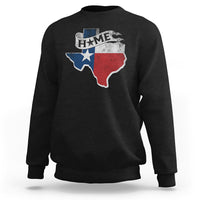 Texas Home State Map Distressed Flag Sweatshirt - Wonder Print Shop