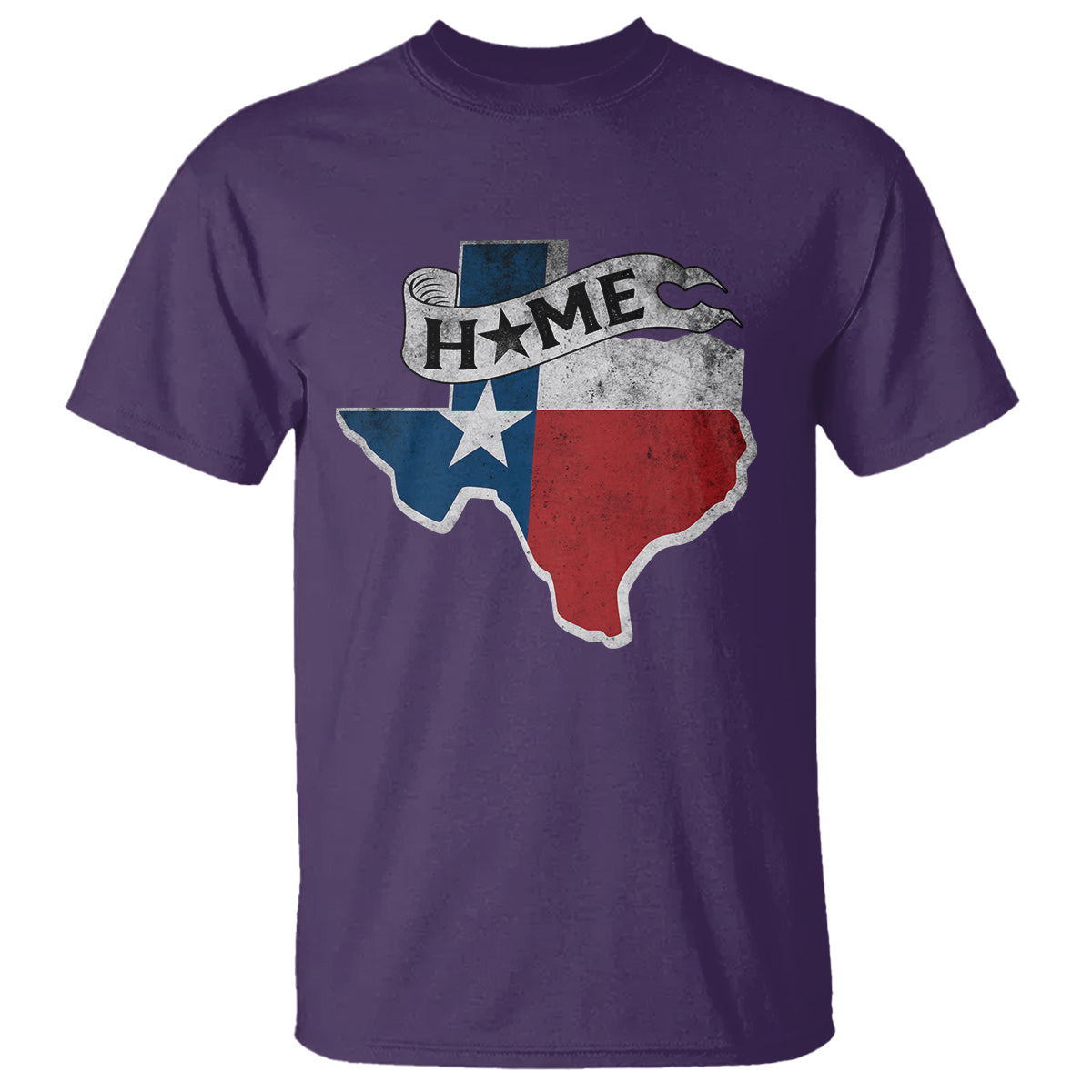Texas Home State Map Distressed Flag T Shirt - Wonder Print Shop