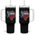 Texas Home State Map Distressed Flag Tumbler With Handle