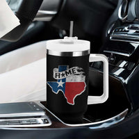 Texas Home State Map Distressed Flag Tumbler With Handle