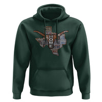 Texas Home Hoodie Vintage State Map TX Longhorn - Wonder Print Shop