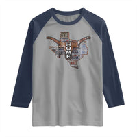 Texas Home Raglan Shirt Vintage State Map TX Longhorn