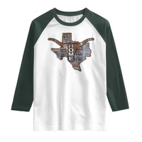 Texas Home Raglan Shirt Vintage State Map TX Longhorn