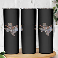 Texas Home Skinny Tumbler Vintage State Map TX Longhorn